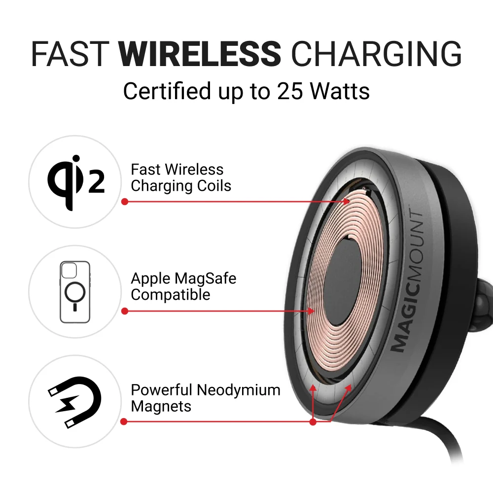 MagicMount 25W Charge Pro Wireless Phone Holder - Image 3
