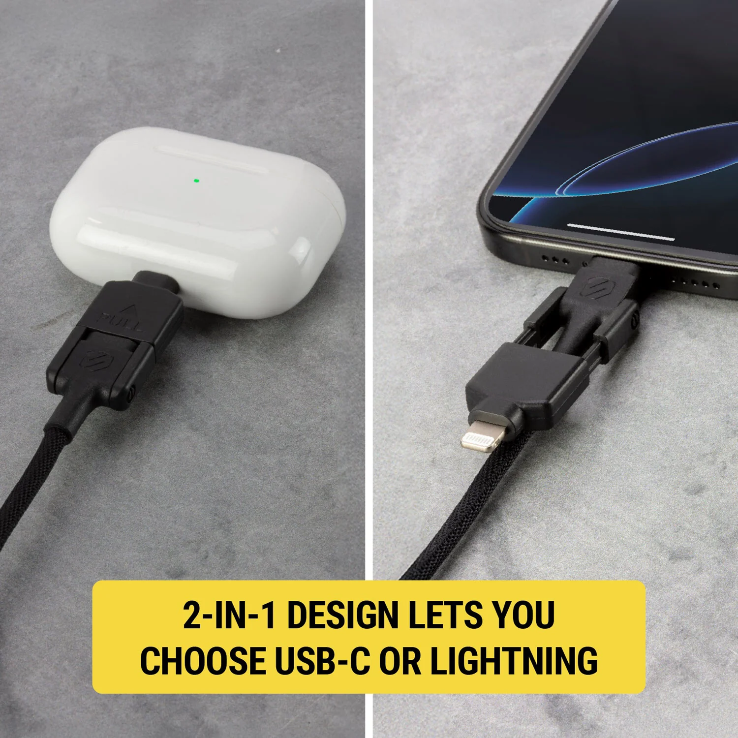 StrikeLine 2-in-1 USB-C to USB-C/Lightning 4 Ft. Charging Cable - Image 3
