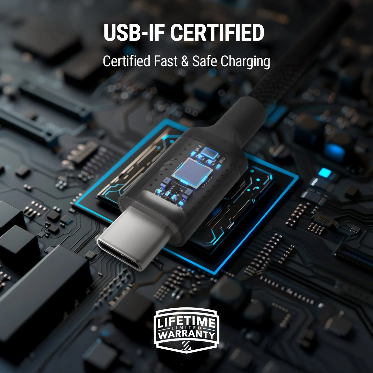 StrikeLine 2-in-1 USB-C to USB-C/Lightning 4 Ft. Charging Cable - Image 7
