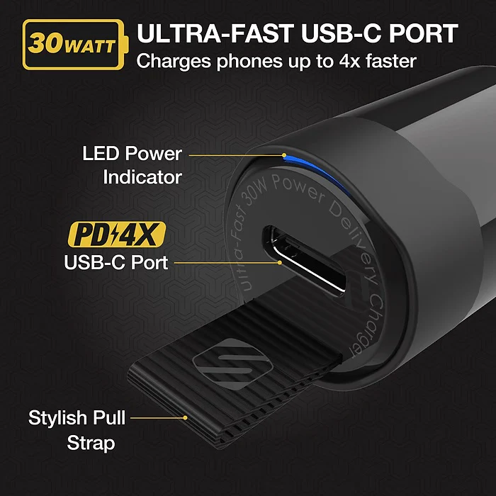 30W USB-C Power, Car Charger Single Port - Image 3