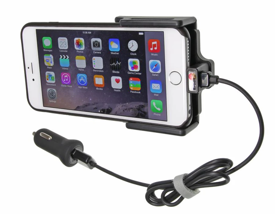 Adjustable iPhone Charging Holder with USB Cigarette Lighter Plug - Image 3