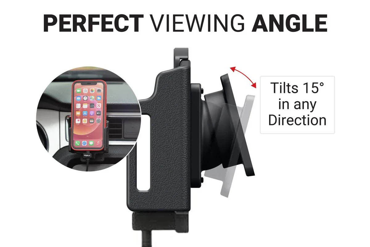 Adjustable Charging Holder (iPhone 14 Pro, 14, 13 Pro, 13, 12 Pro & 12) - Image 5