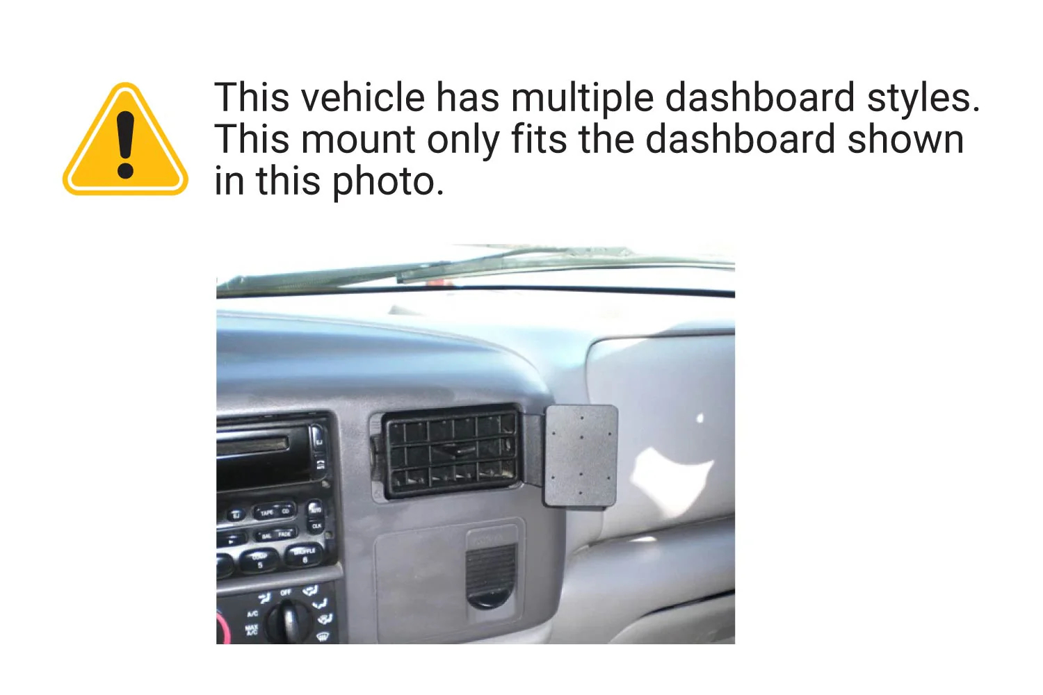 Angled Dash Mount for Ford F-250/F-350/F-450/F-550/F-650/F-750, Excursion - Image 3