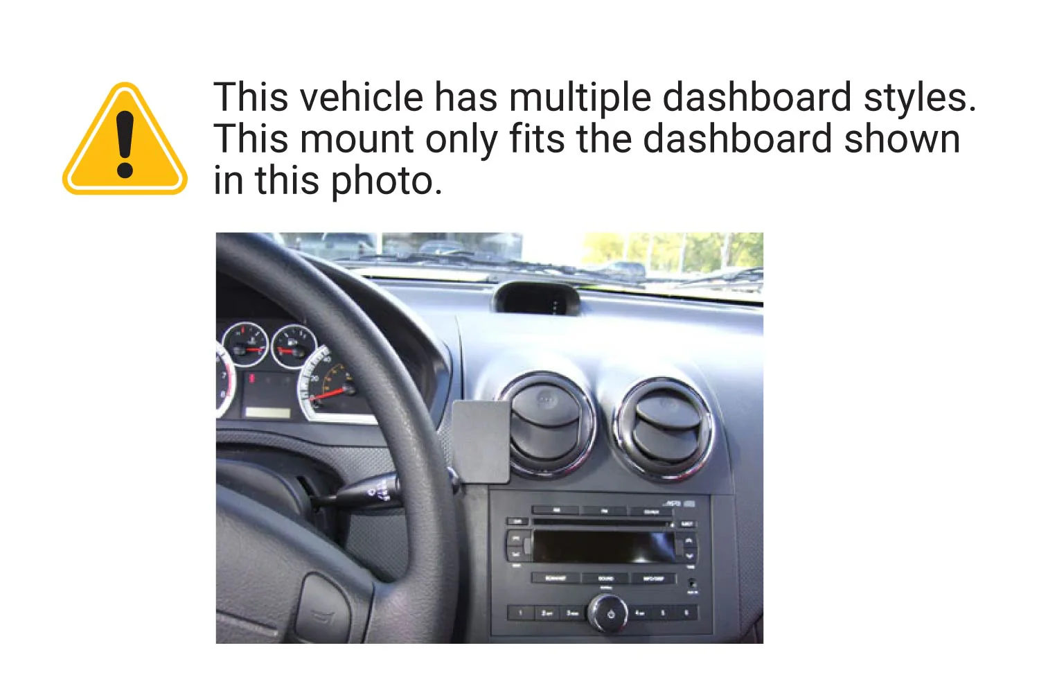 Center Dash Mount for Chevy Aveo - Image 3