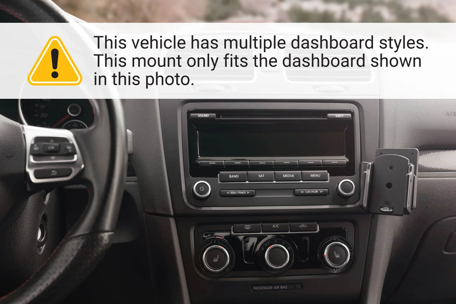 Angled Dash Mount for VW Golf (GTI) VI, Jetta SportsWagen, Jetta Wagon - Image 3