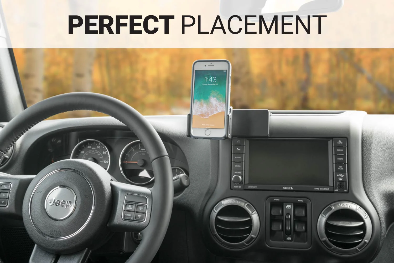 Center Dash Phone Mount for Jeep Wrangler JK - Image 4