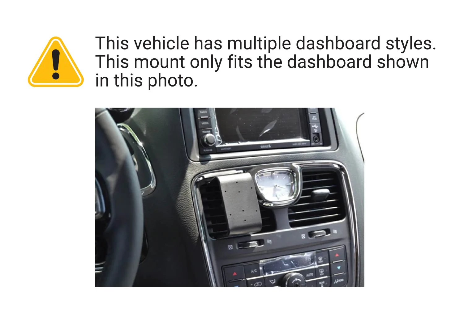 Center Dash Mount for Chrysler Town & Country, Dodge Grand Caravan - Image 7