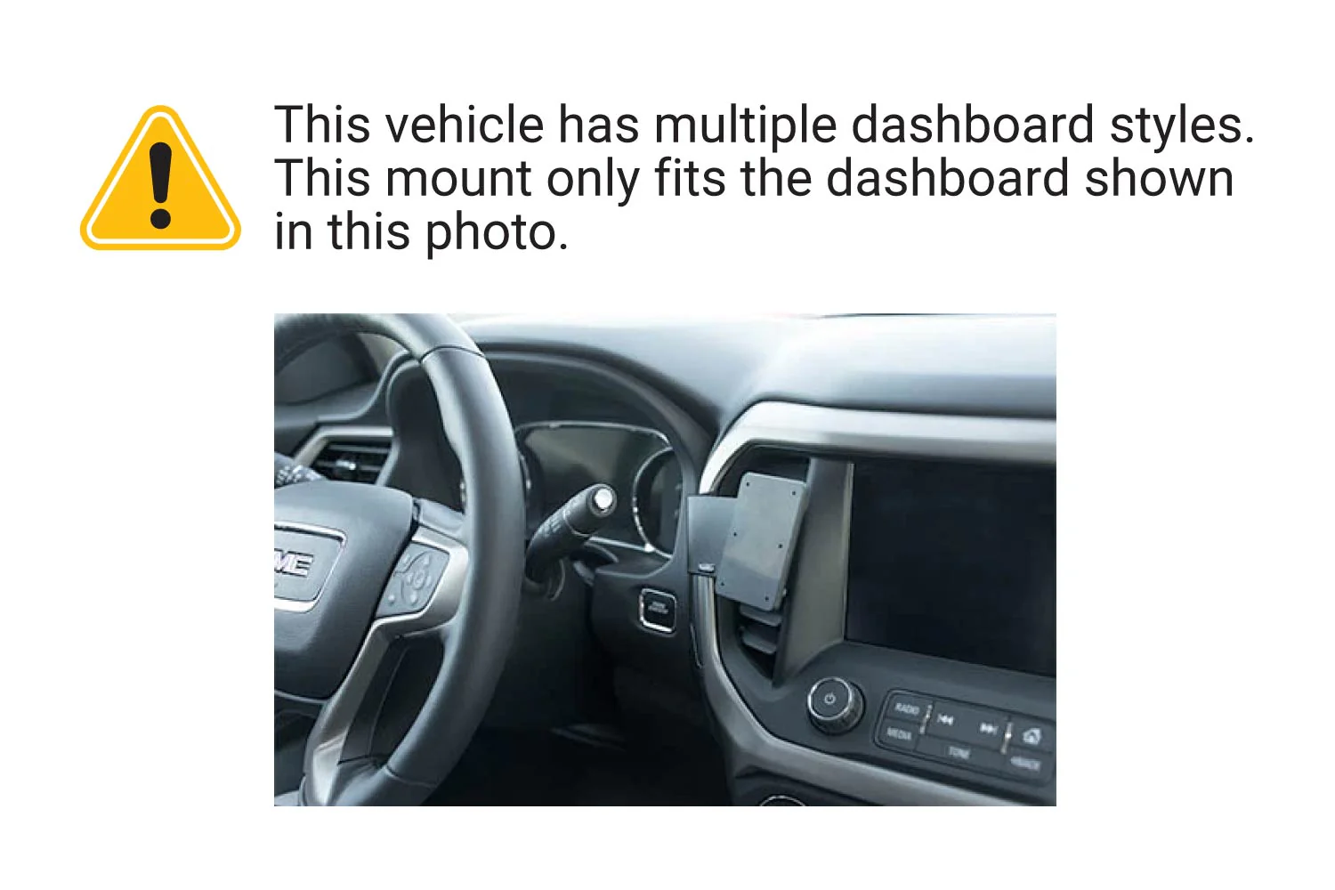 Center Dash Mount for GMC Acadia - Image 3