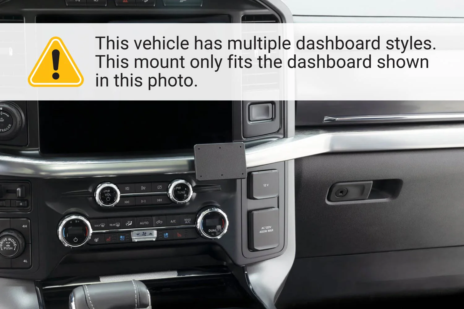 Center Dash Mount Low for Ford F-150 Lightning - Image 9