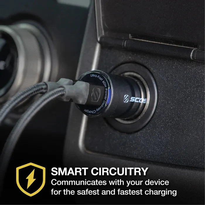 PowerVolt 60 Watt Dual-Port USB-C Car Charger - Image 4
