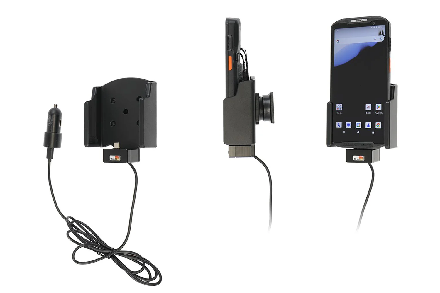ProClip USB-C Charging Cradle with 4 Ft. (120cm) USB-C Cable and 1 PD USB-C and 1 USB-A Port Cigarette Lighter Adapter for Point Mobile PM95 | PM84 (Bare Device) - Image 2